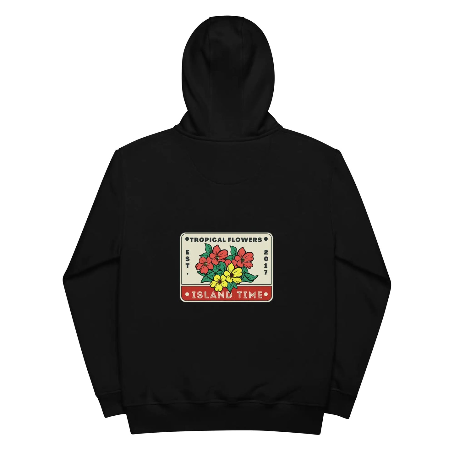 Sudadera con capucha de flores tropicales