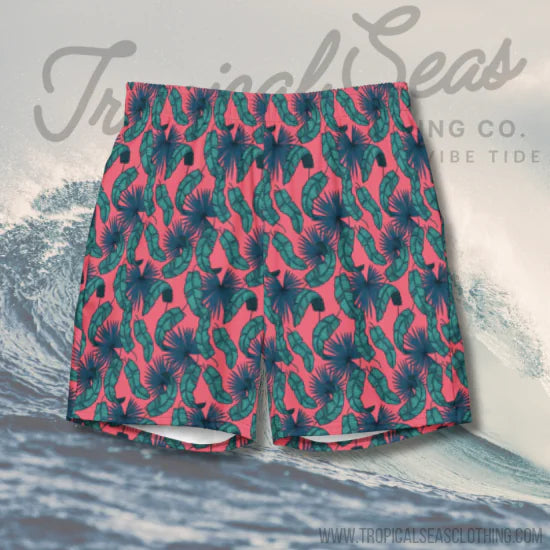 Pantalones cortos Tropical Flamingo Palms para hombre