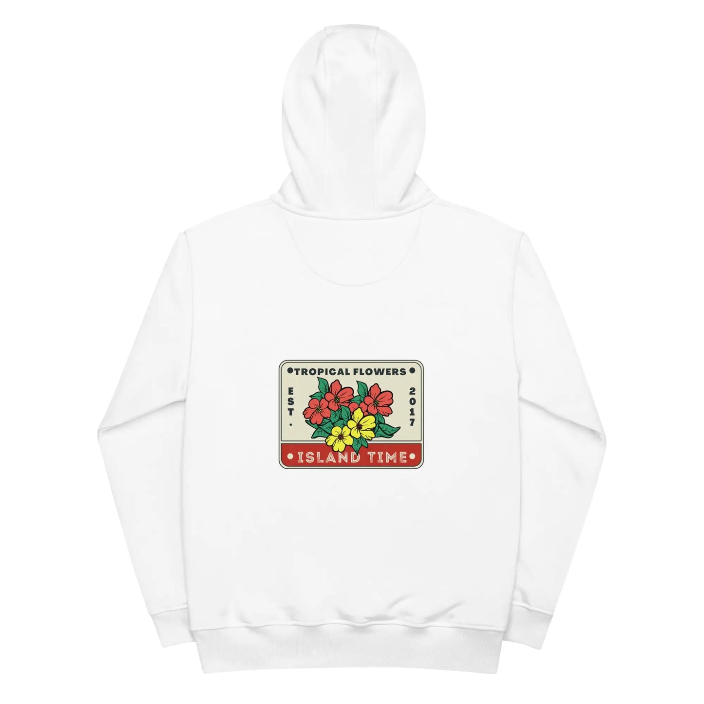 Sudadera con capucha de flores tropicales